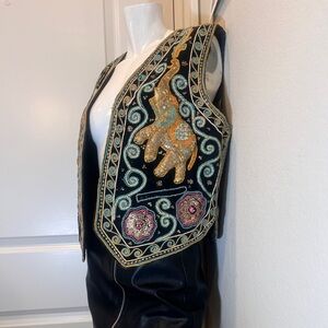 Embroidered Vest with Ornate Design